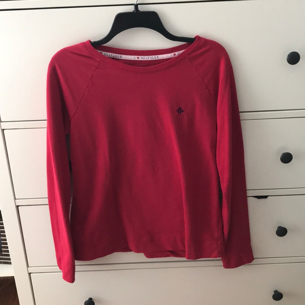 Tommy Hilfiger Red Long Sleeve Top